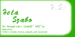 hela szabo business card